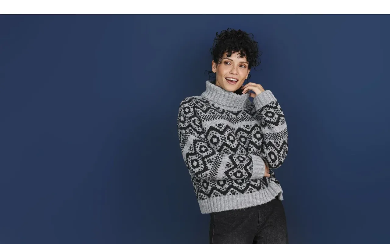Gemusterter Pullover von Blue Seven