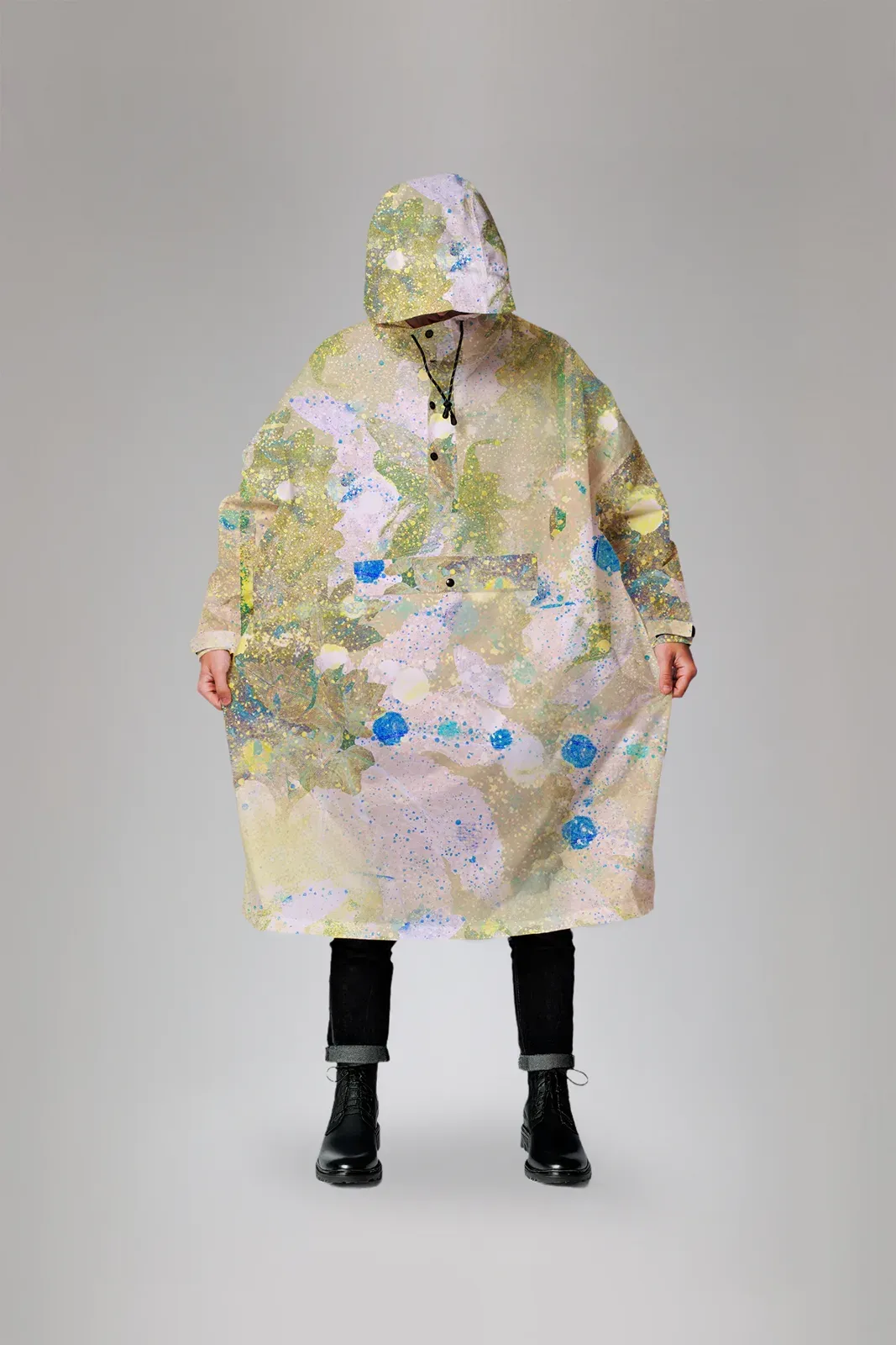 Rainkiss floral poncho